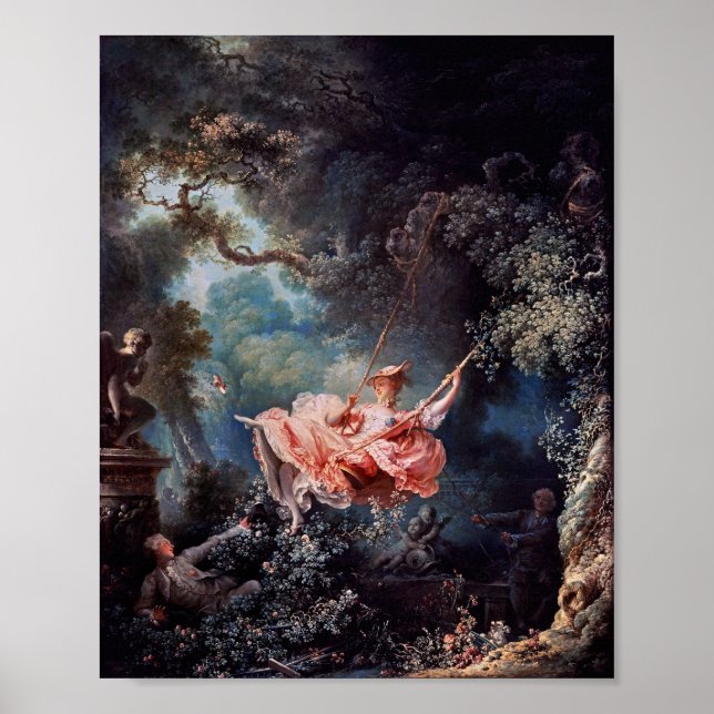 Póster Pintura de Swing de Jean-Honoré Fragonard (Frente)