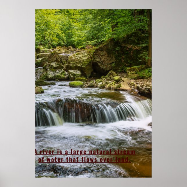 Póster Pintura de tela natural de agua de Zazzle (Frente)