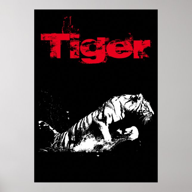 Póster Pintura de tigre (Frente)