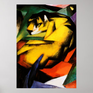 Póster Pintura de tigre de Franz Marc