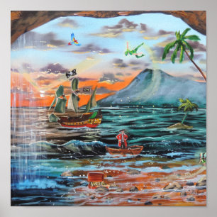 Póster Pintura de Tinker Bell de Peter Pan Hook