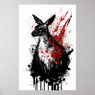 Póster Pintura de tinta canguro