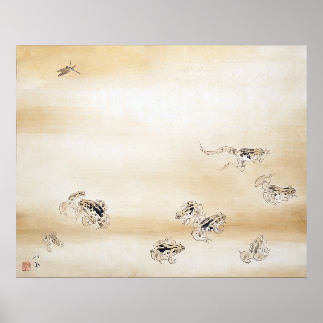 Póster Pintura de tinta japonesa "Un buen día" (Frente)