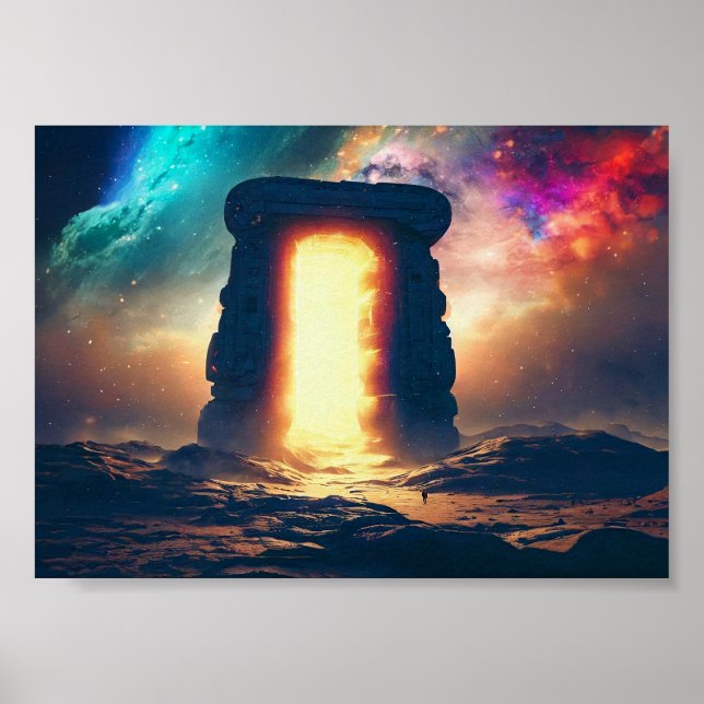Póster Pintura de un portal en el espacio (Frente)