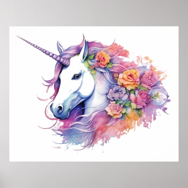 Póster Pintura de Unicornio (Frente)