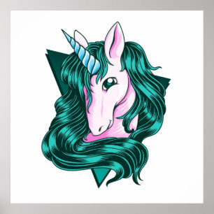 Póster Pintura de unicornio