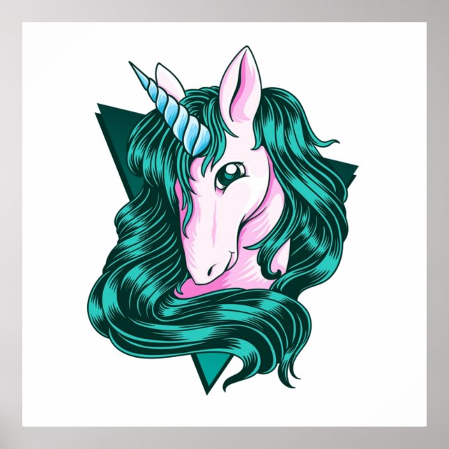 Póster Pintura de unicornio (Frente)