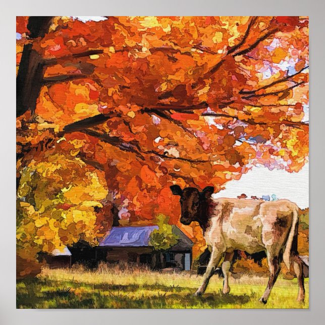 Póster Pintura de vaca (Frente)