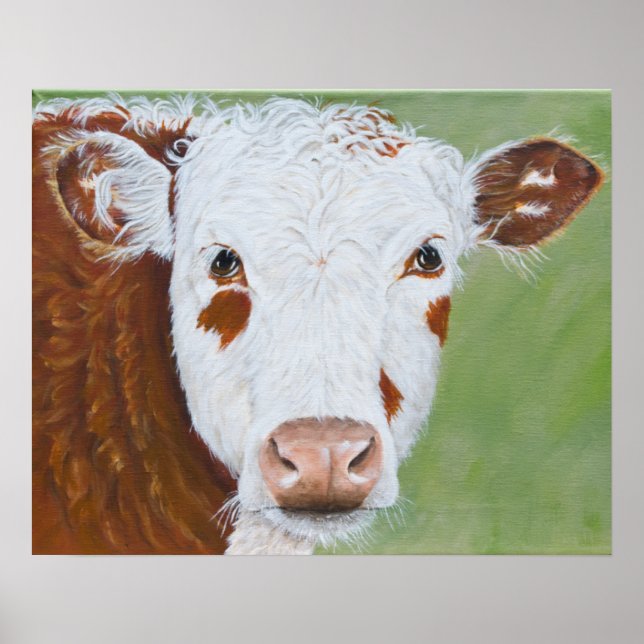 Póster Pintura de vaca 16 x 20 (Frente)