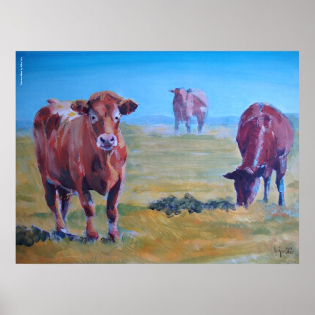 Póster pintura de vacas (Frente)