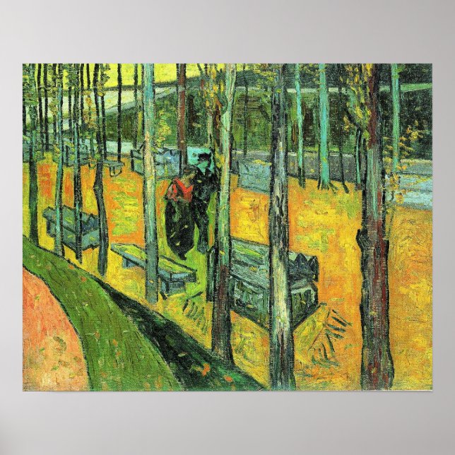 Póster Pintura de Van Gogh, Alychamps, otoño (Frente)