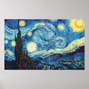 Póster Pintura de Vincent Van Gogh Starry NIght