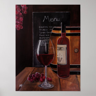 Póster Pintura de Vino Tinto de Alfred Fox