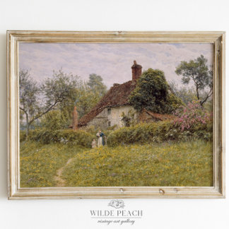 Póster Pintura de vintage de campo