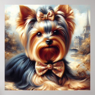 Póster Pintura de Yorkshire Terrier