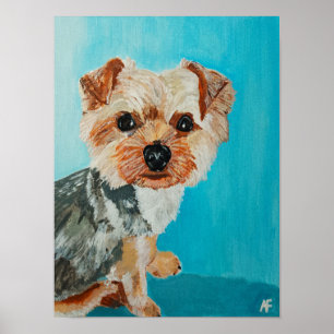 Póster Pintura de Yorkshire Terrier por Alfred Fox
