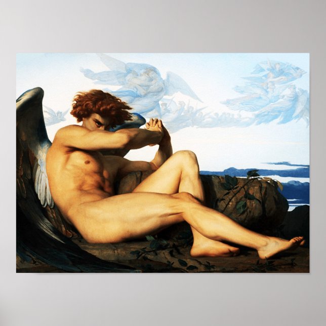 Póster Pintura del ángel caído por Alexandre Cabanel (Frente)
