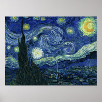 Pintura del Bella Artes de Starry Night Vincent va