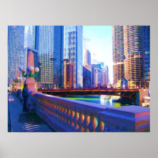 Póster Pintura del Canal de Chicago