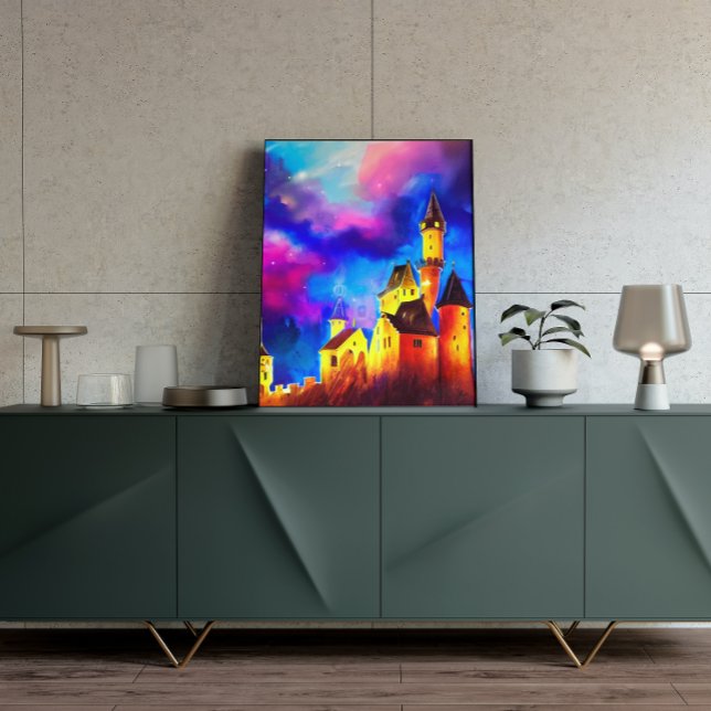 Póster Pintura del Castillo de Sueño en Poster nocturno (Subido por el creador)