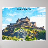 Pintura del castillo escocés de Guay Edinburgh