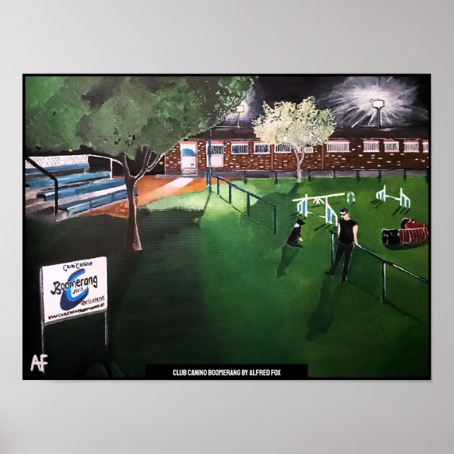 Póster Pintura del Club Canino Boomerang por Alfred Fox (Frente)