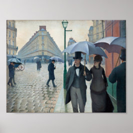 Póster Pintura del Día de Lluvia en la calle Caillebotte 