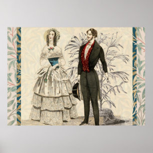 Póster Pintura del matrimonio Boda victoriano de 1844