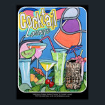 Póster Pintura del 'Mid Century Mod Tropical Tiki Lounge'<br><div class="desc">Pintura del pintor de pop Jamie Roxx 'Mid Century Mod Tropical Tiki Lounge' en un libro de notas más sobre las pinturas pop de Luxury Jamie Roxx en www.JamieRoxx.us</div>