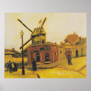 Póster Pintura del Molino de Viento de Van Gogh París Vin
