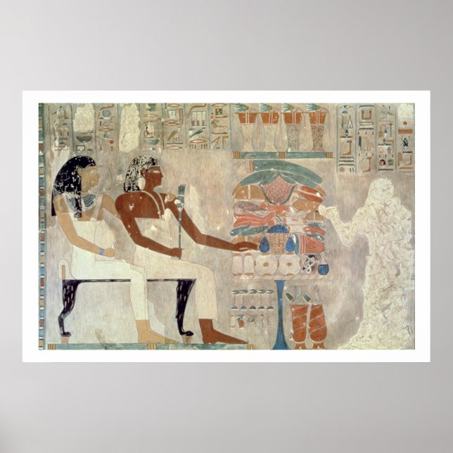 Póster Pintura del muro desde la tumba de Rekhmire, Thebe (Frente)