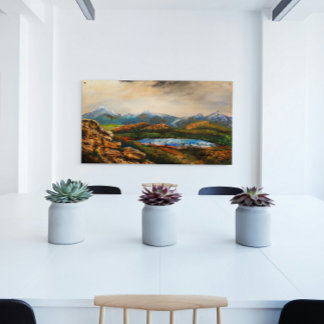 Póster Pintura del paisaje "Alturas rocosas"