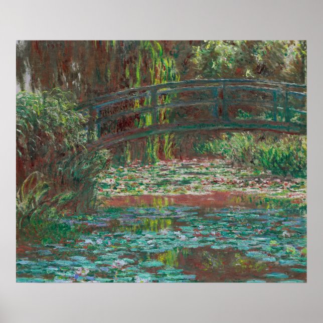 Póster Pintura del puente de Monet Water Lily Pond (Frente)