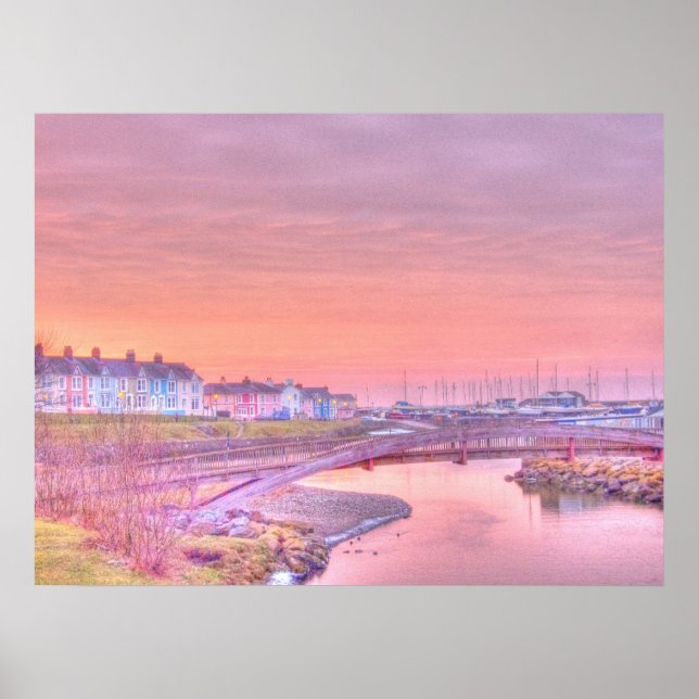 Póster "Pintura" del puerto de Aberaeron (Frente)