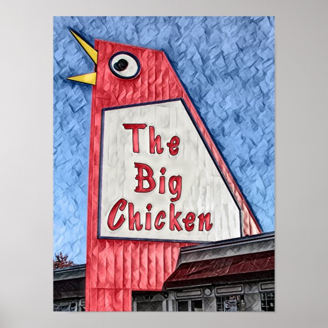Póster Pintura del restaurante Marietta Georgia Big Chick (Frente)