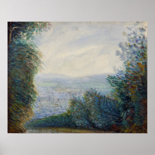 Póster Pintura del río Oise en el valle de Renoir Auvers