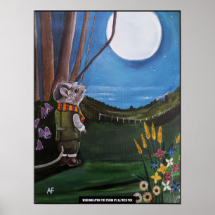 Póster Pintura Deseando en la Luna de Alfred Fox
