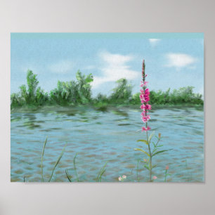 Póster pintura digital de flores silvestres con ArtRage