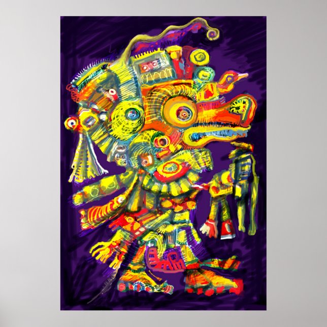 Póster ***Pintura digital de los viejos dioses II** de Al (Frente)