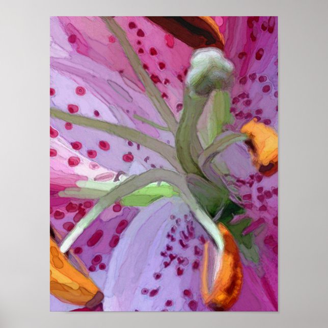Póster Pintura digital de Stargazer Lily (Frente)