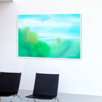 Pintura digital original de Dreamy Carefree Seasid