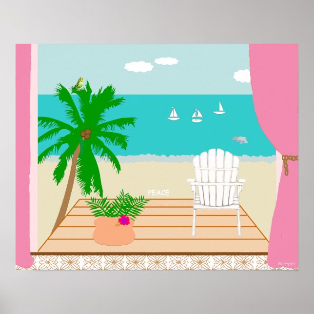 Póster Pintura digital original de "Paz" (Frente)