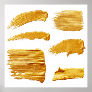 Póster Pintura dorada pinta oro grueso