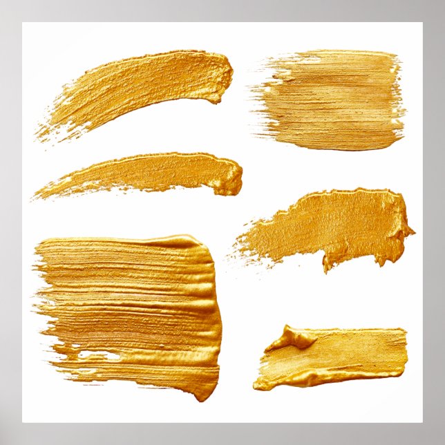 Póster Pintura dorada pinta oro grueso (Frente)