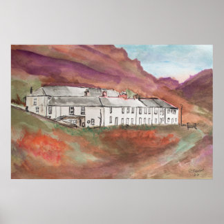 Póster Pintura en Acuarela de Boscastle Cornualles – Ingl