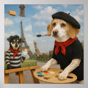 Póster "Pintura en París"
