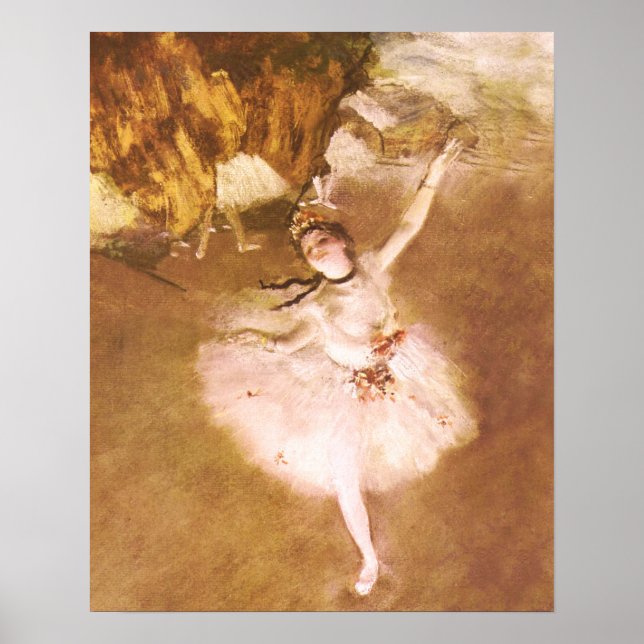 Póster Pintura estelar de bailarina de ballet Degas (Frente)