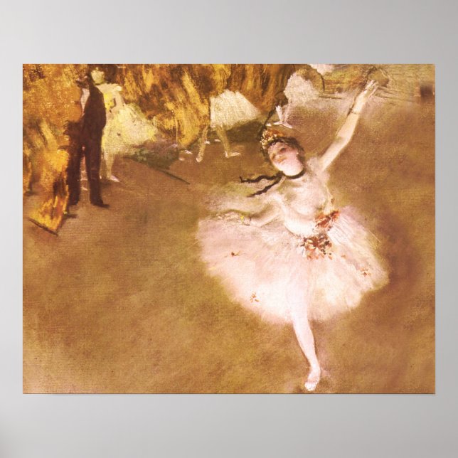 Póster Pintura estelar de bailarina de ballet Degas (Frente)