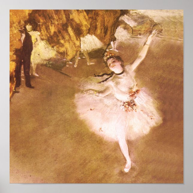 Póster Pintura estelar de bailarina de ballet Degas (Frente)