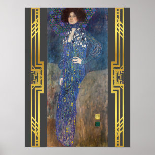 Póster Pintura estilo Art Nouveau Klimt Emilie restaurada